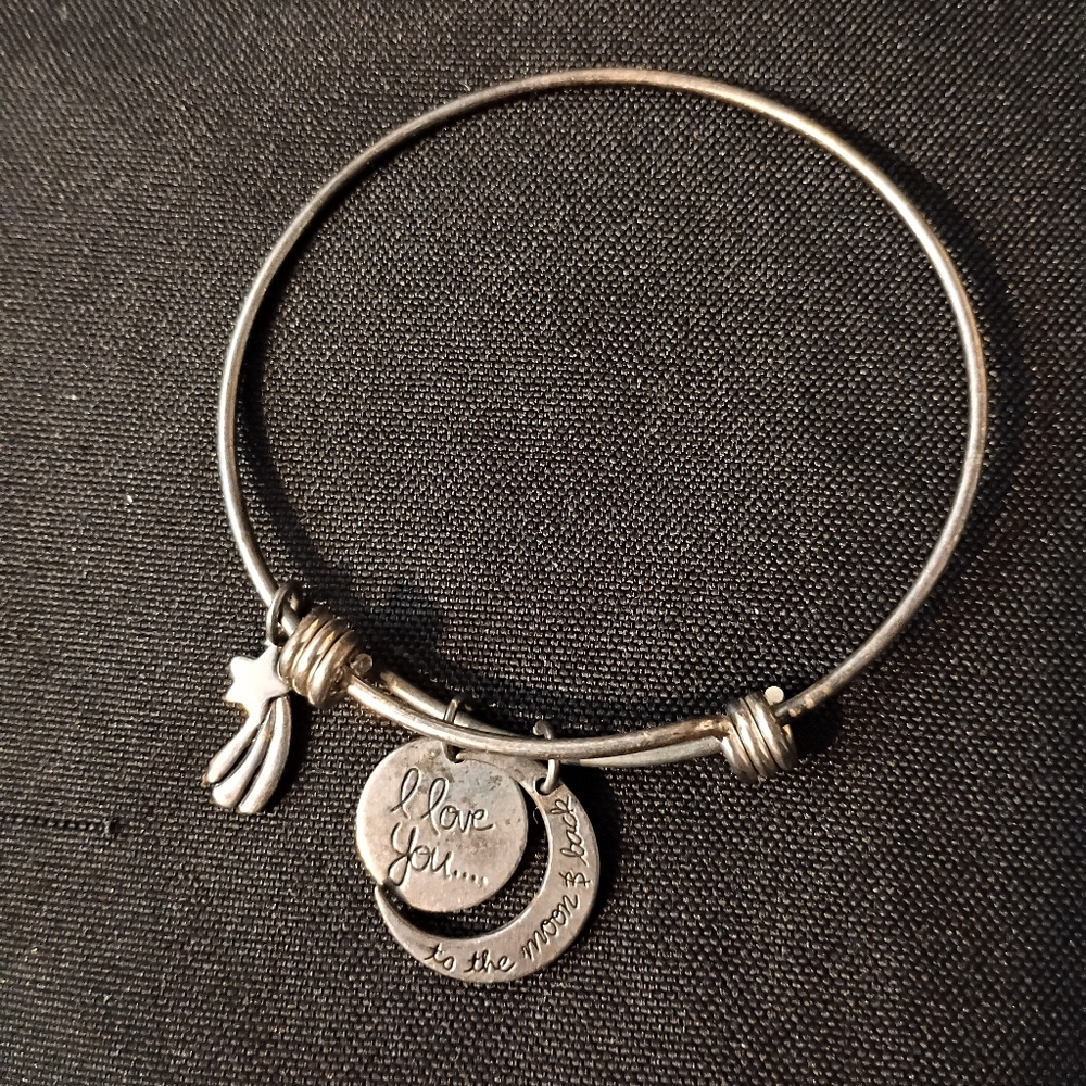 Silver Bangle Charm Bracelet